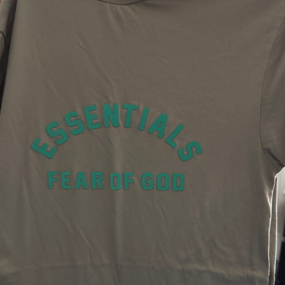 Fear of God Essentials dress in Olive with Teal Logo